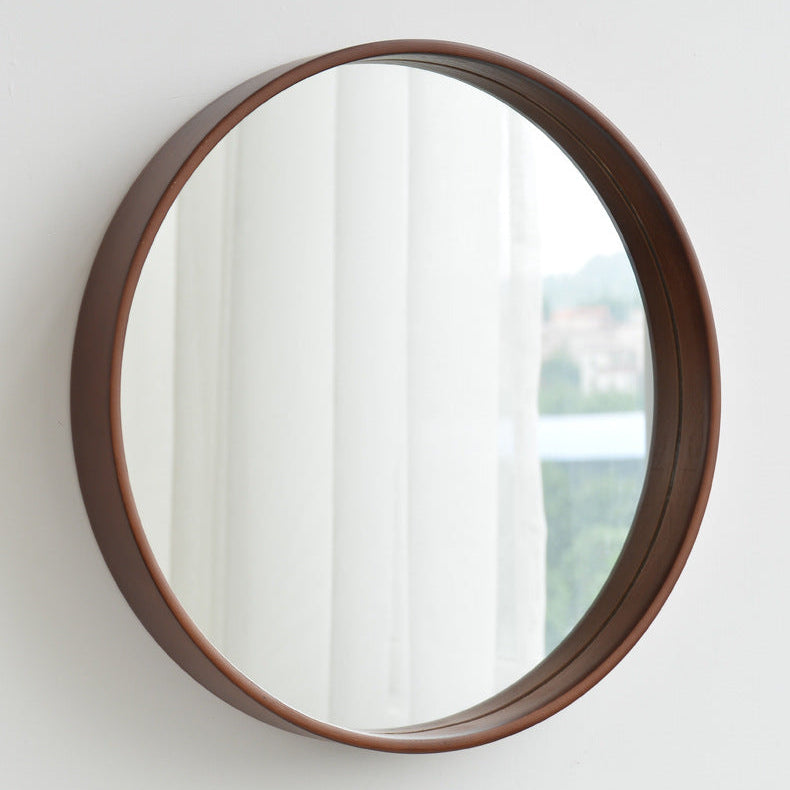 Bathroom Solid Wood Simple Bathroom Mirror Bedroom Hanging Mirror