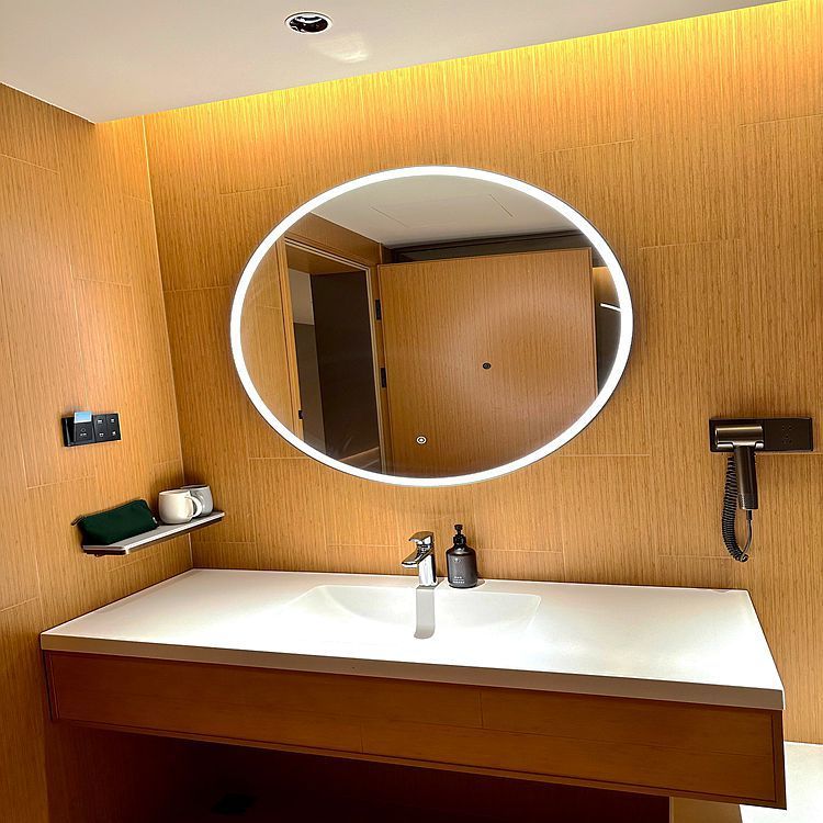 Smart Bathroom Mirror Wall-mounted Aluminum Alloy Frame LED Light Makeup Mirror